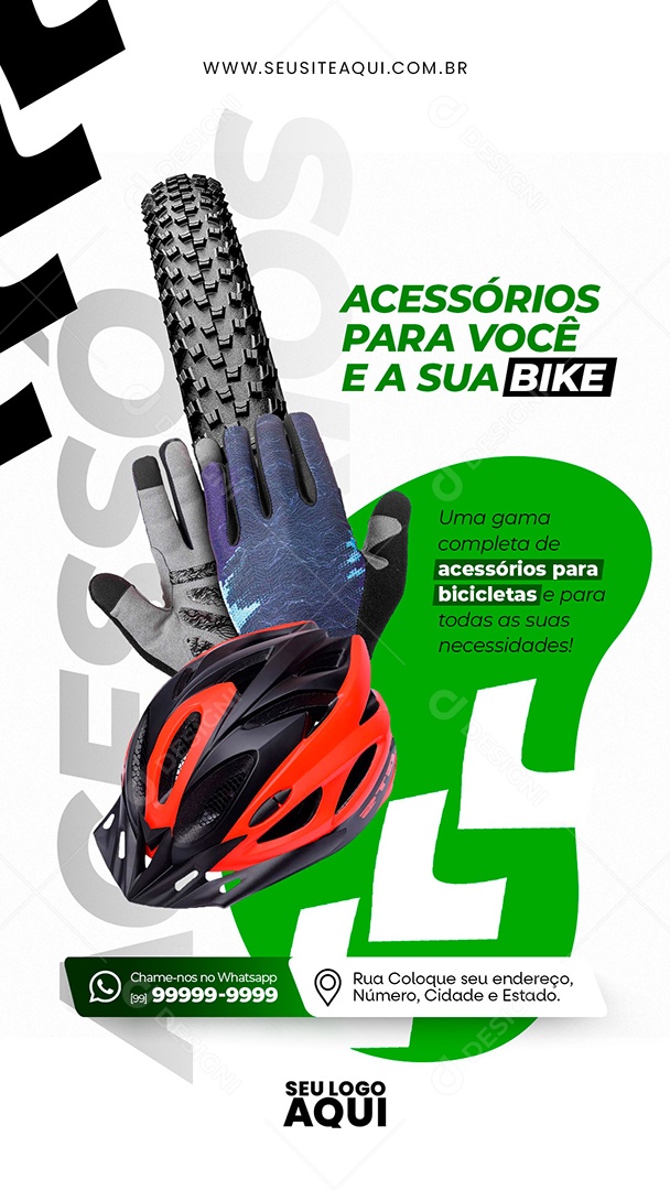 Story Bicicletaria Social Media PSD Editável