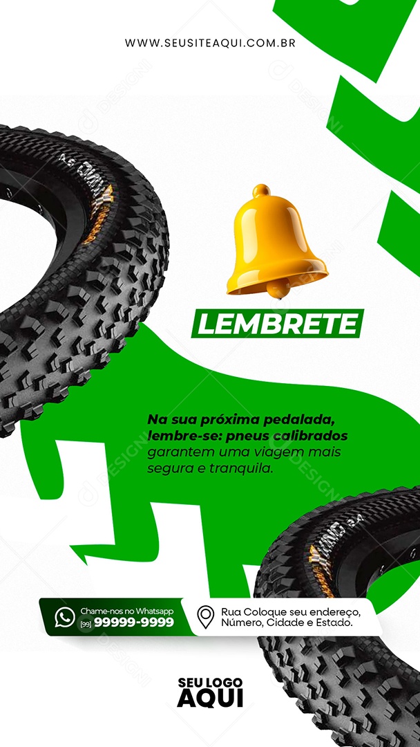 Story Bicicletaria Social Media PSD Editável