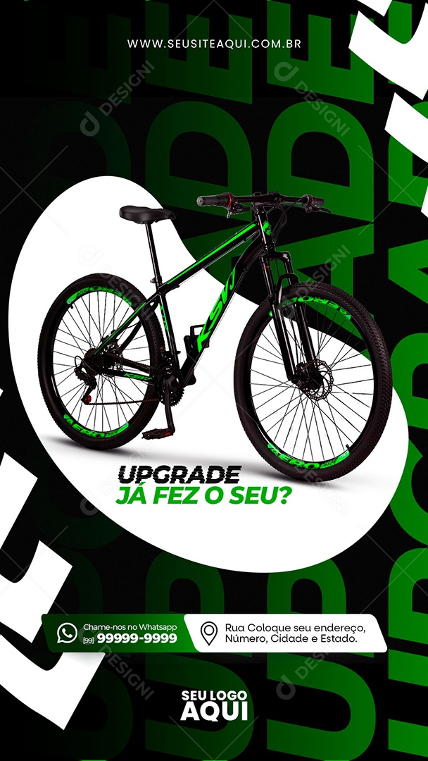 Story Bicicletaria Social Media PSD Editável