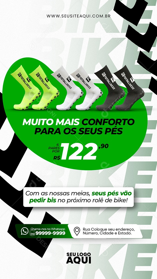 Story Bicicletaria Social Media PSD Editável