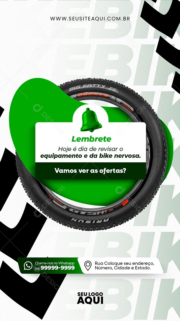Story Bicicletaria Social Media PSD Editável