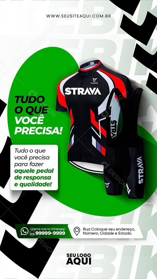 Story Bicicletaria Social Media PSD Editável