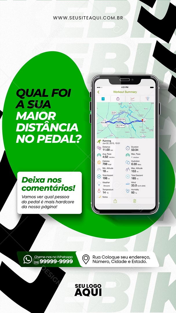 Story Bicicletaria Social Media PSD Editável