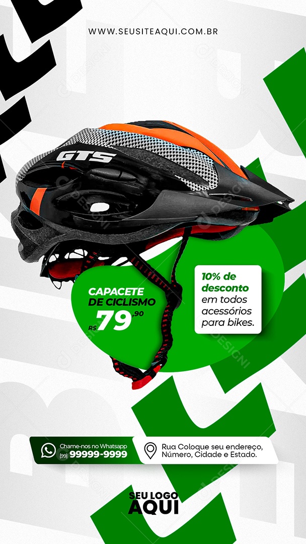 Story Bicicletaria Social Media PSD Editável