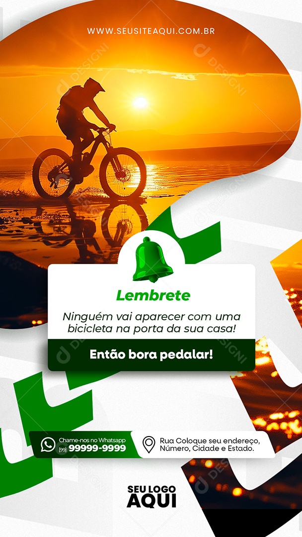 Story Bicicletaria Social Media PSD Editável