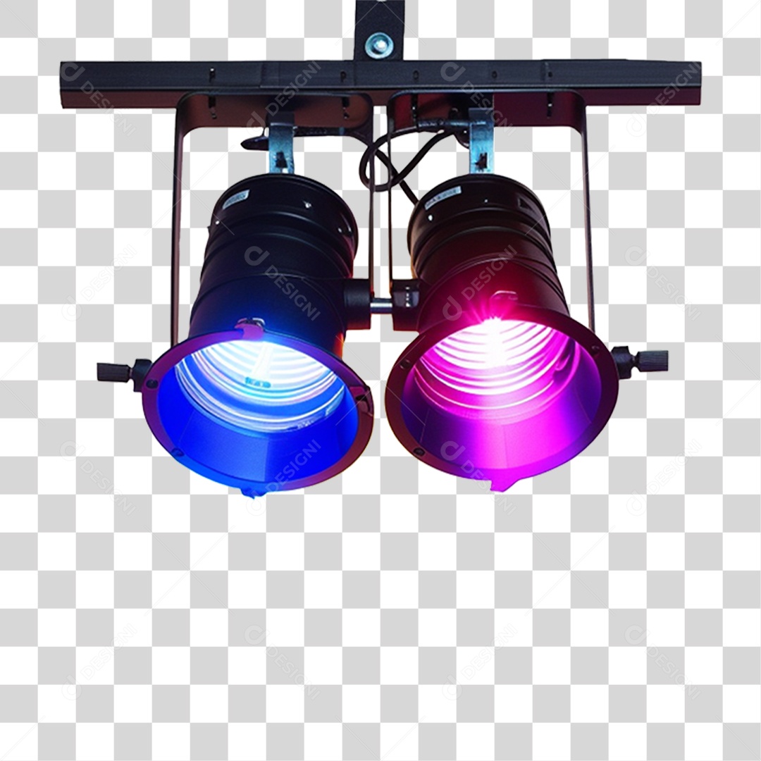 Holofote Luz Cores PNG Transparente