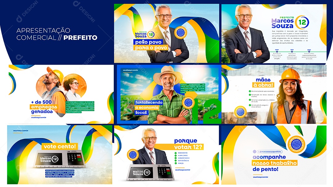 Apresentação Comercial Prefeito Marcos Souza PSD Editável