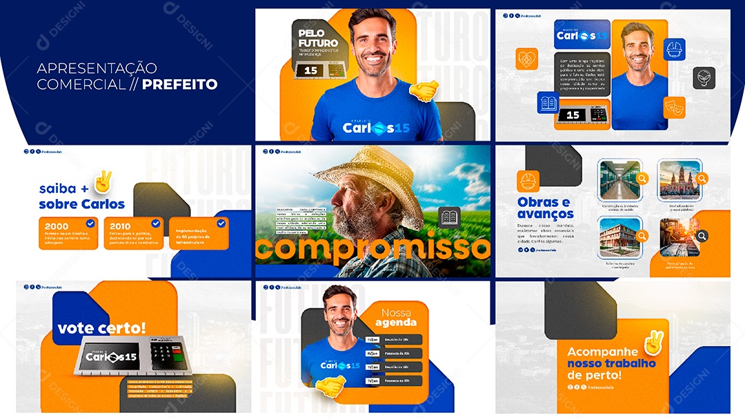 Apresentação Comercial Prefeito Carlos PSD Editável