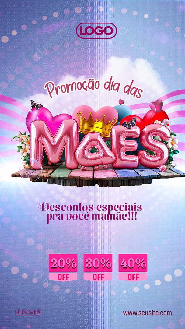 Story Mother's Day Promotion Special Discount for You Mom Social Media PSD Editable