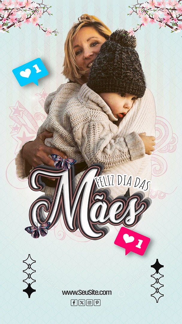 Story Dia das Mães 12 de Maio Social Media PSD Editável