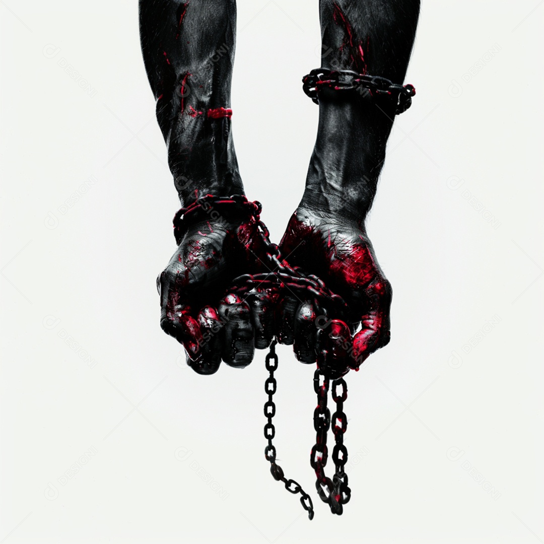 Mãos Acorrentadas Abolição da Escravatura