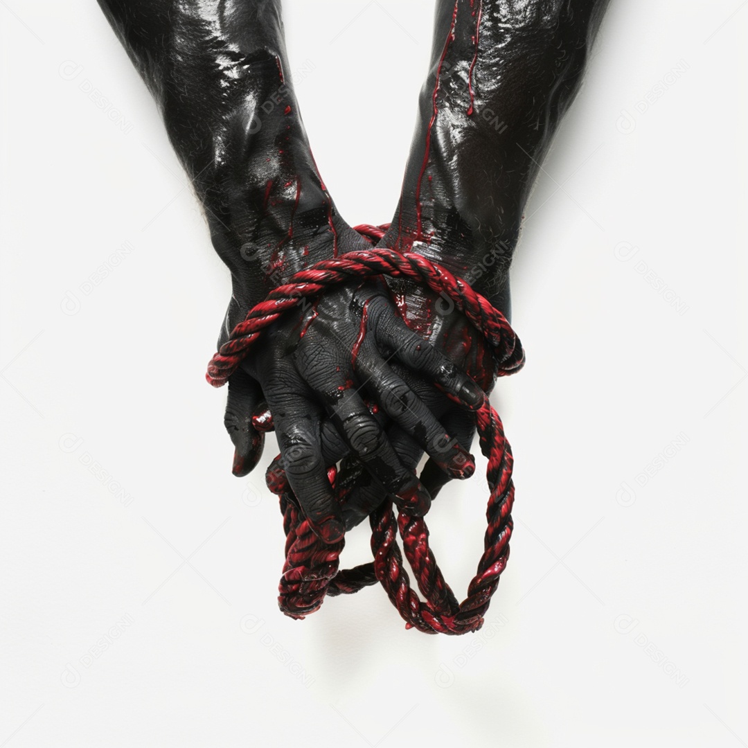 Mãos Amarrada Abolição da Escravatura