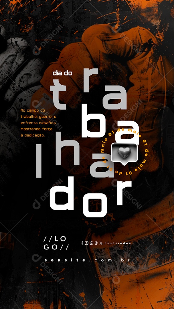 Story Dia Do Trabalhador 01 de Maio No Campo do Trabalho Social Media PSD Editável