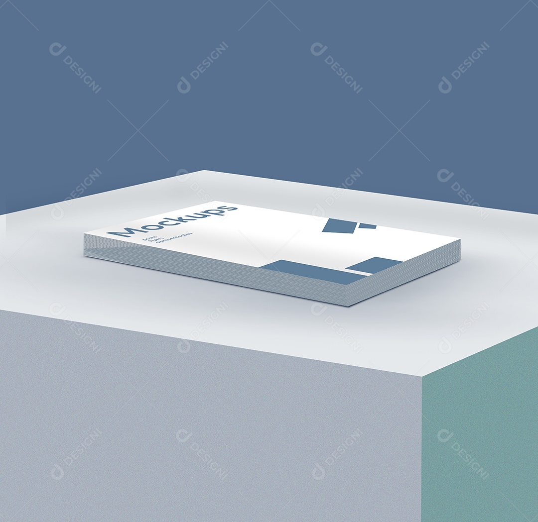 Modelo de Folheto Mockup PSD Editável