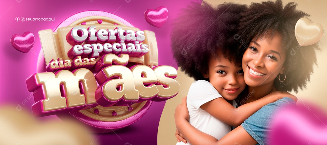 Ofertas Especias Dia das Mães Social Media PSD Editável