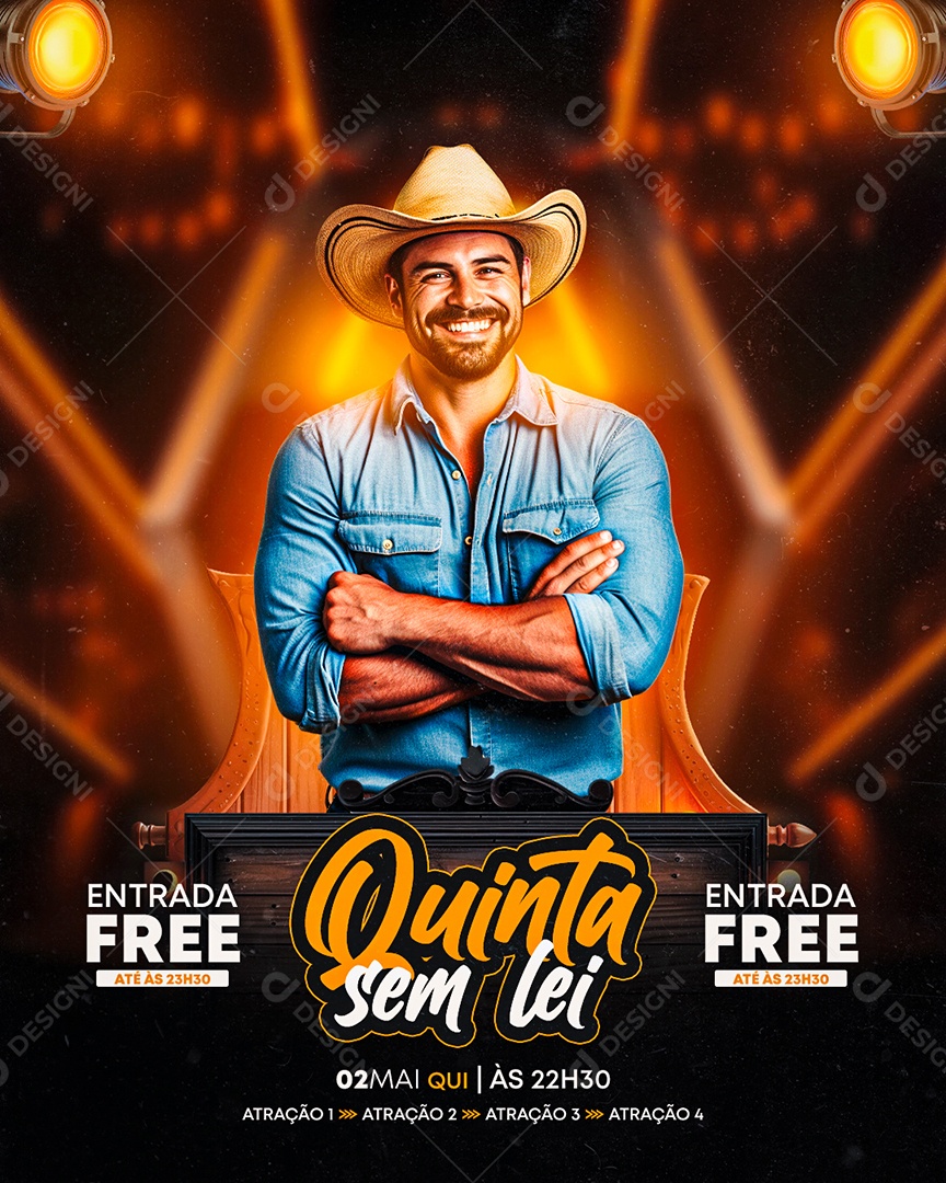 Flyer Quinta Sem Lei Social Media PSD Editável