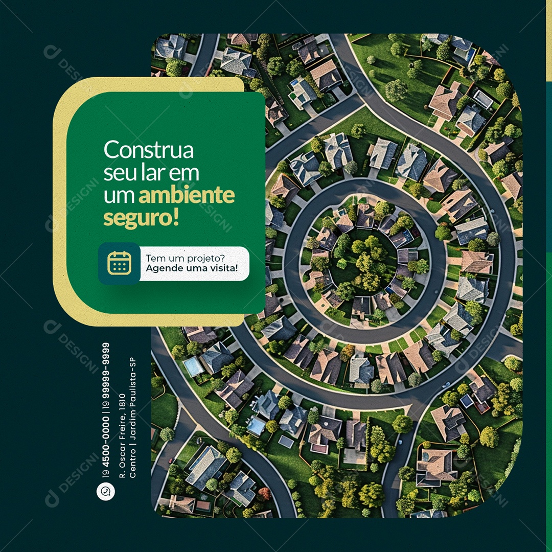 Loteamento Construa Seu Lar em Um Ambiente Seguro Social Media PSD Editável