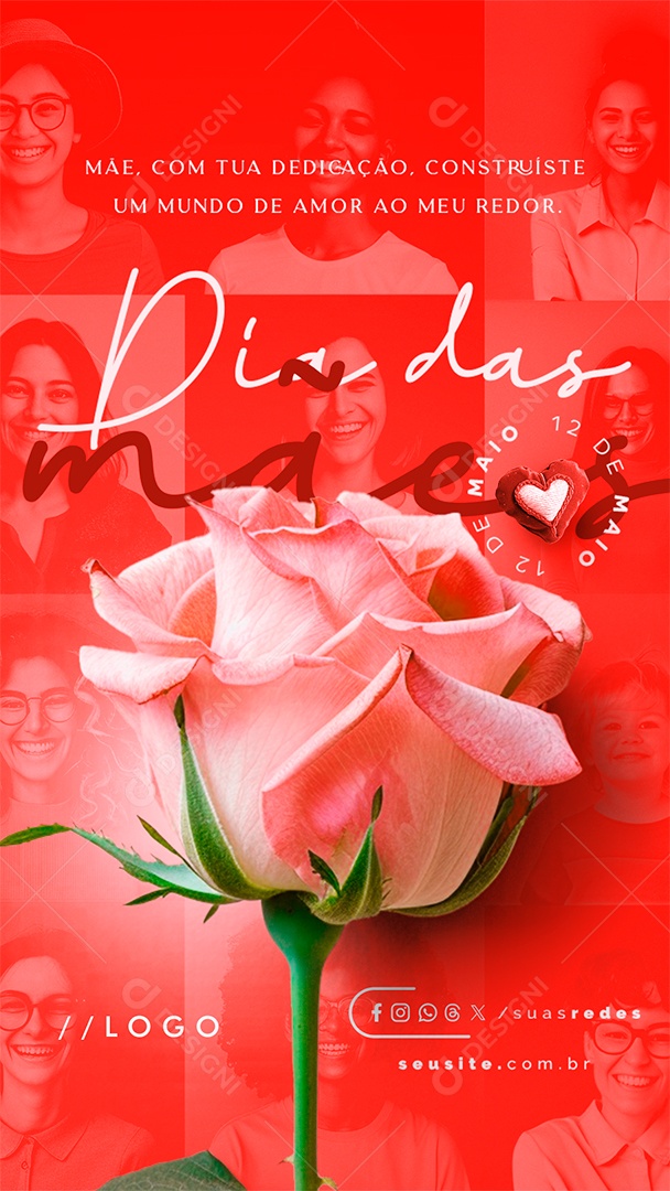 Story Dia Das Mães 12 de Maio Social Media PSD Editável