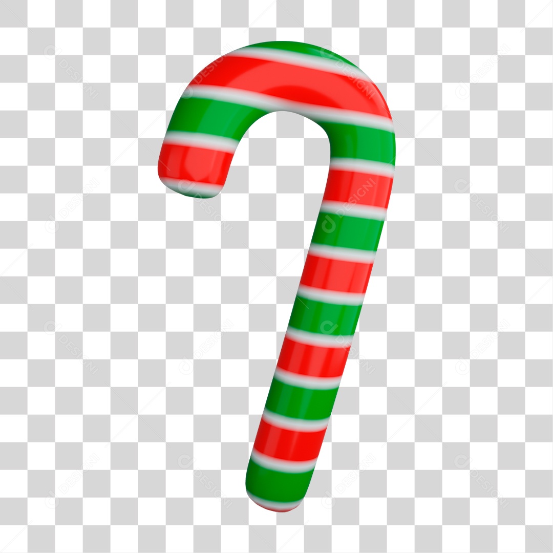 Bastão Doces de Natal PNG Transparente