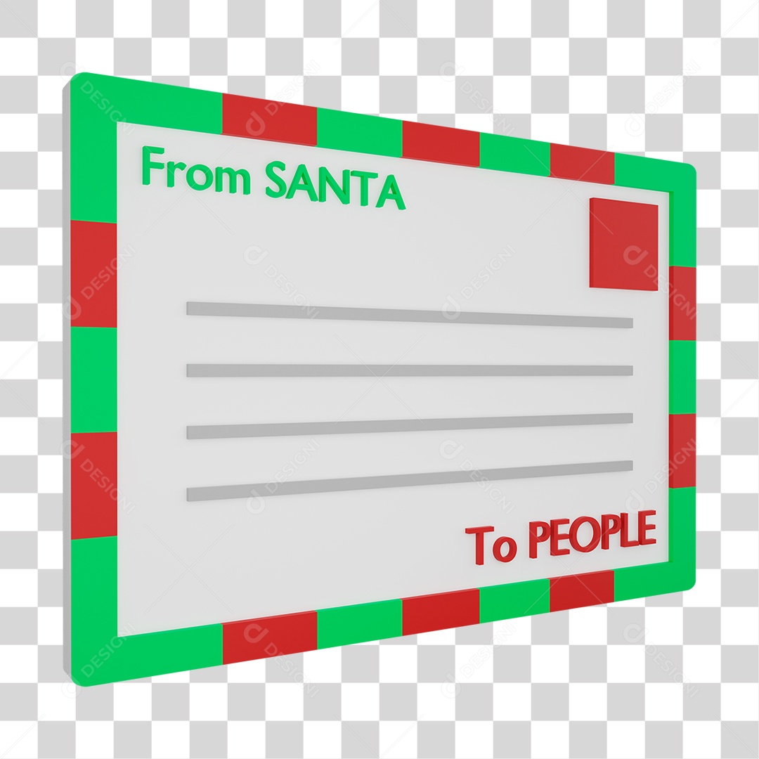 Carta ao Papai Noel PNG Transparente