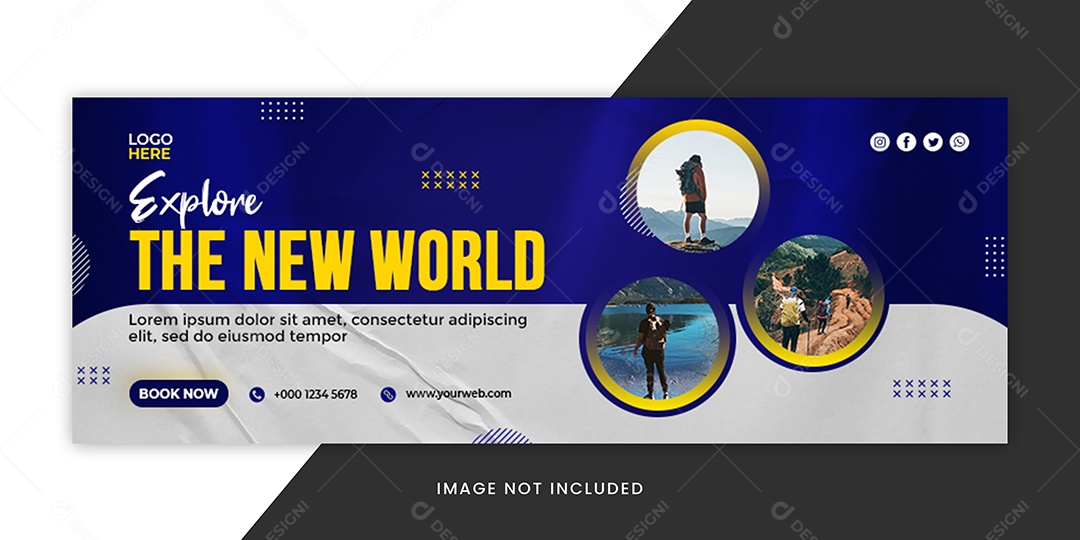 Agência de Viagem Explorando Novos Horizontes Social Media PSD Editável