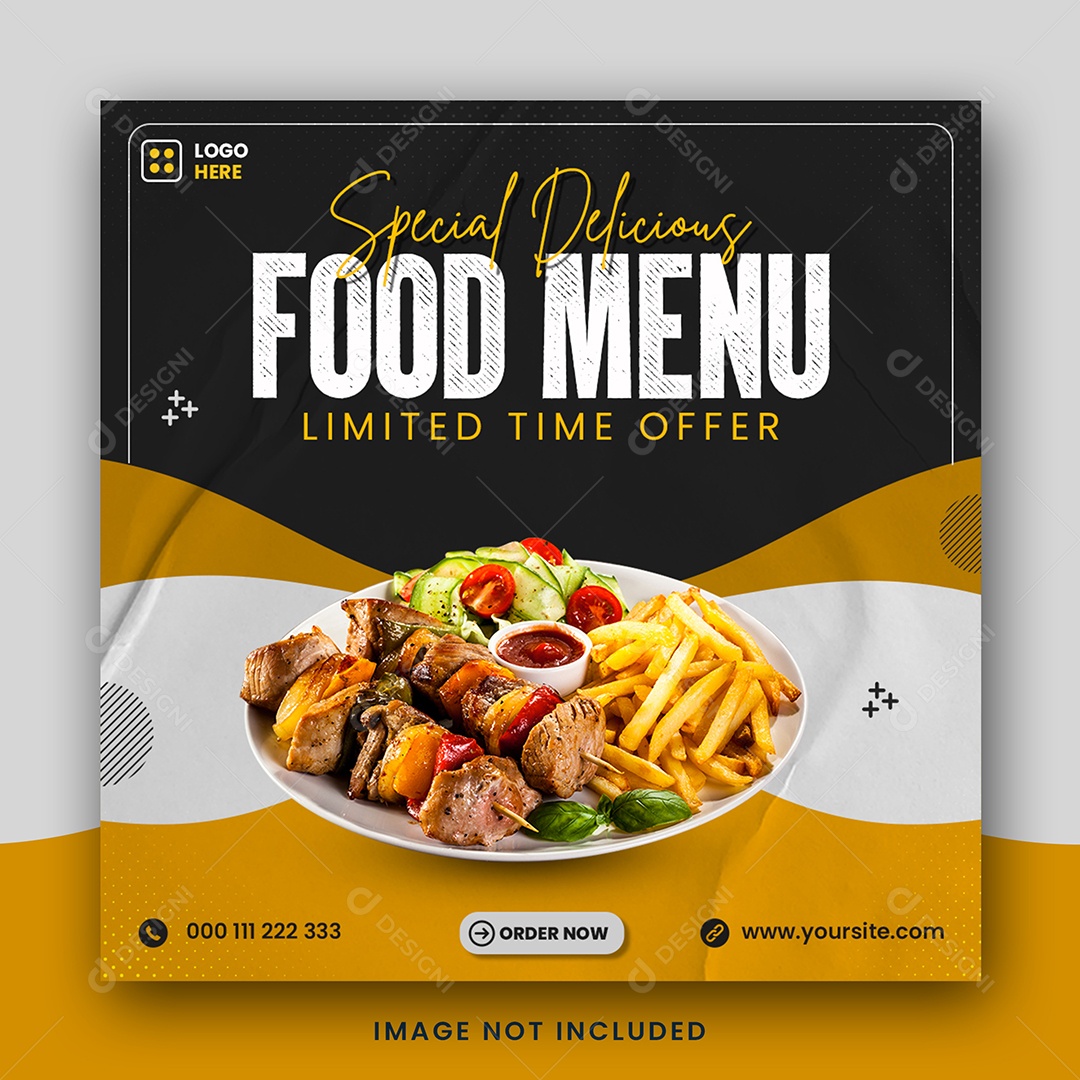 Food Menu Comida PSD Editável