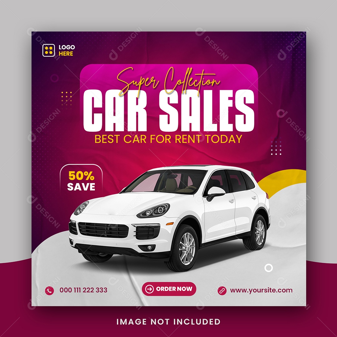 Concessionaria Car Sale Social Media PSD Editável