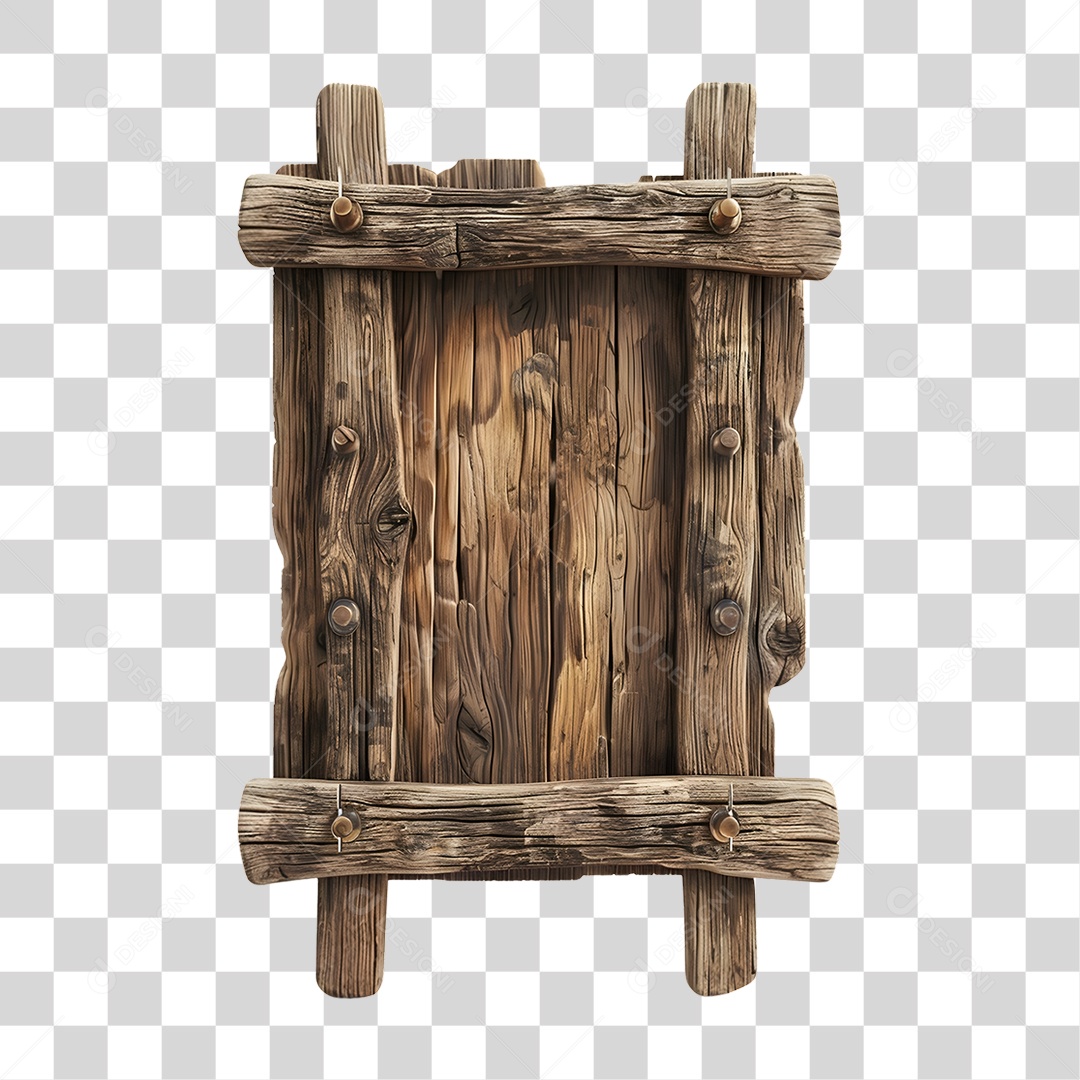 Placa de Madeira PNG Transparente