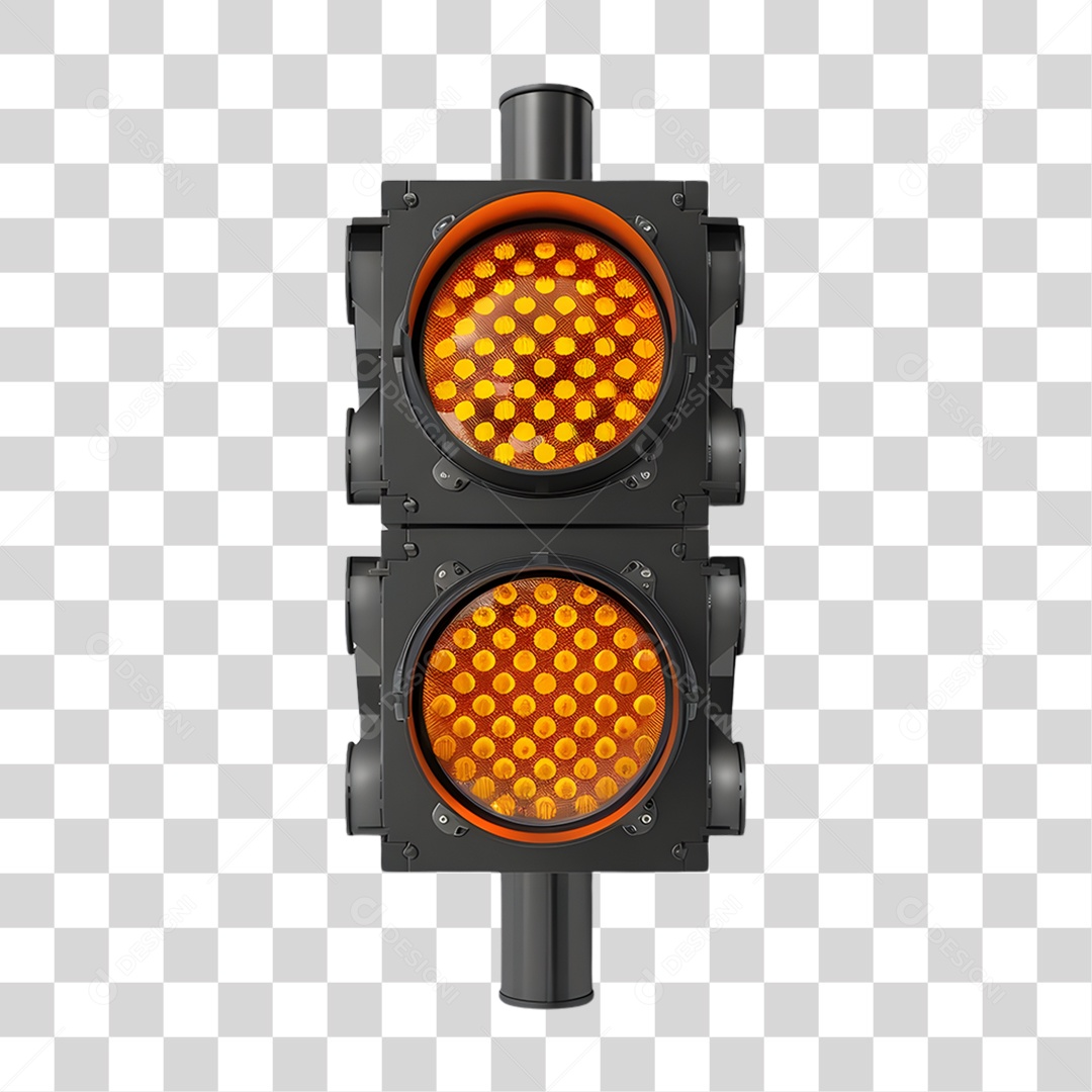 Semáforo Elemento 3D para Composição PNG Transparente