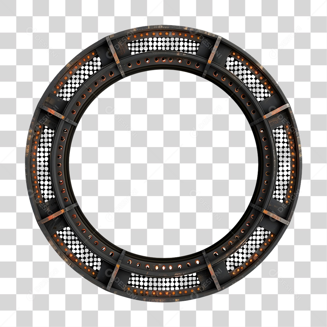 Estrutura de Ferro Redonda Elemento 3D para Composição PNG Transparente-d89a-4db5-96db-b76c369d295c_3