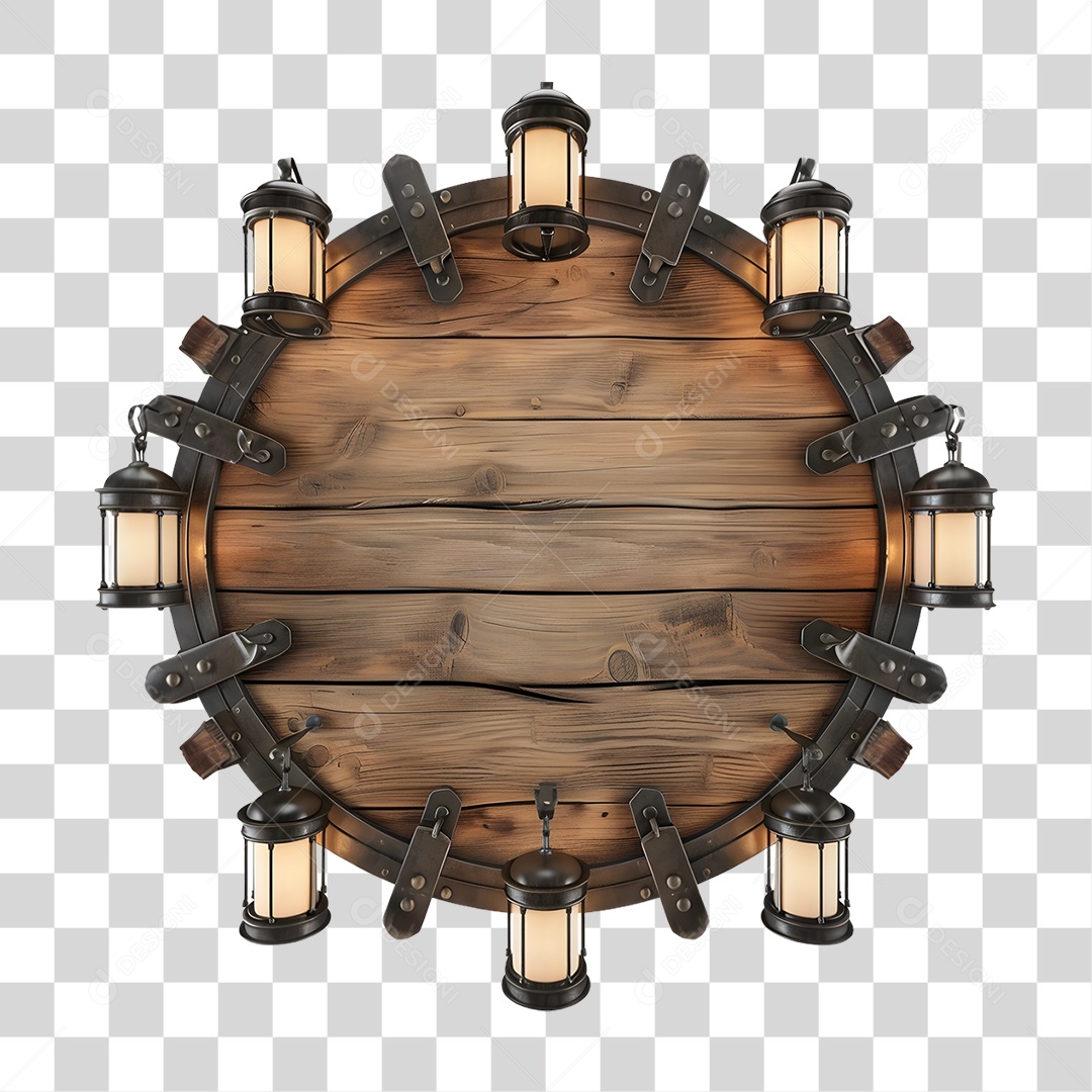 Placa de Madeira PNG Transparente