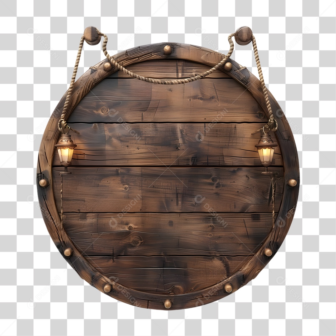 Placa de Madeira PNG Transparente