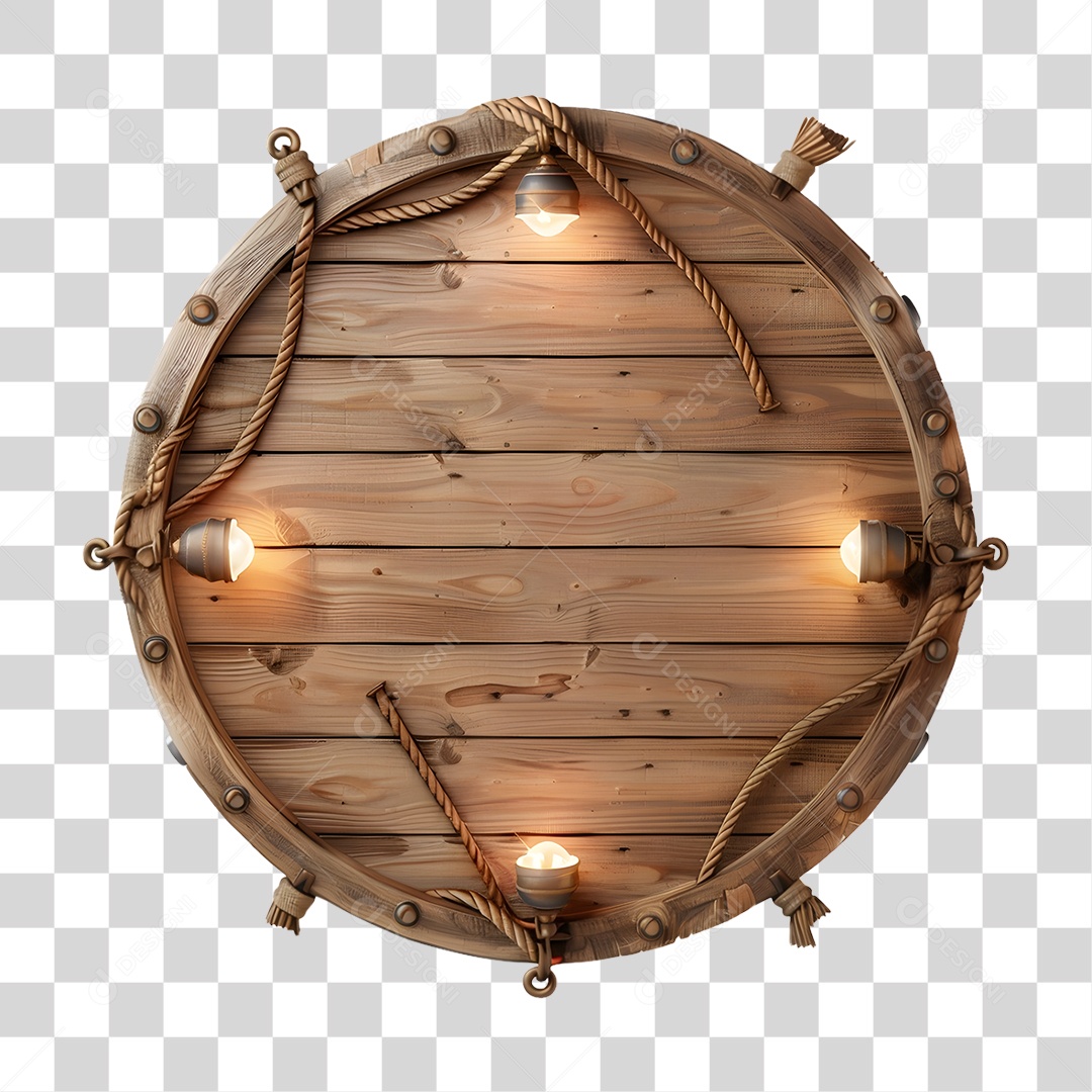 Placa de Madeira PNG Transparente