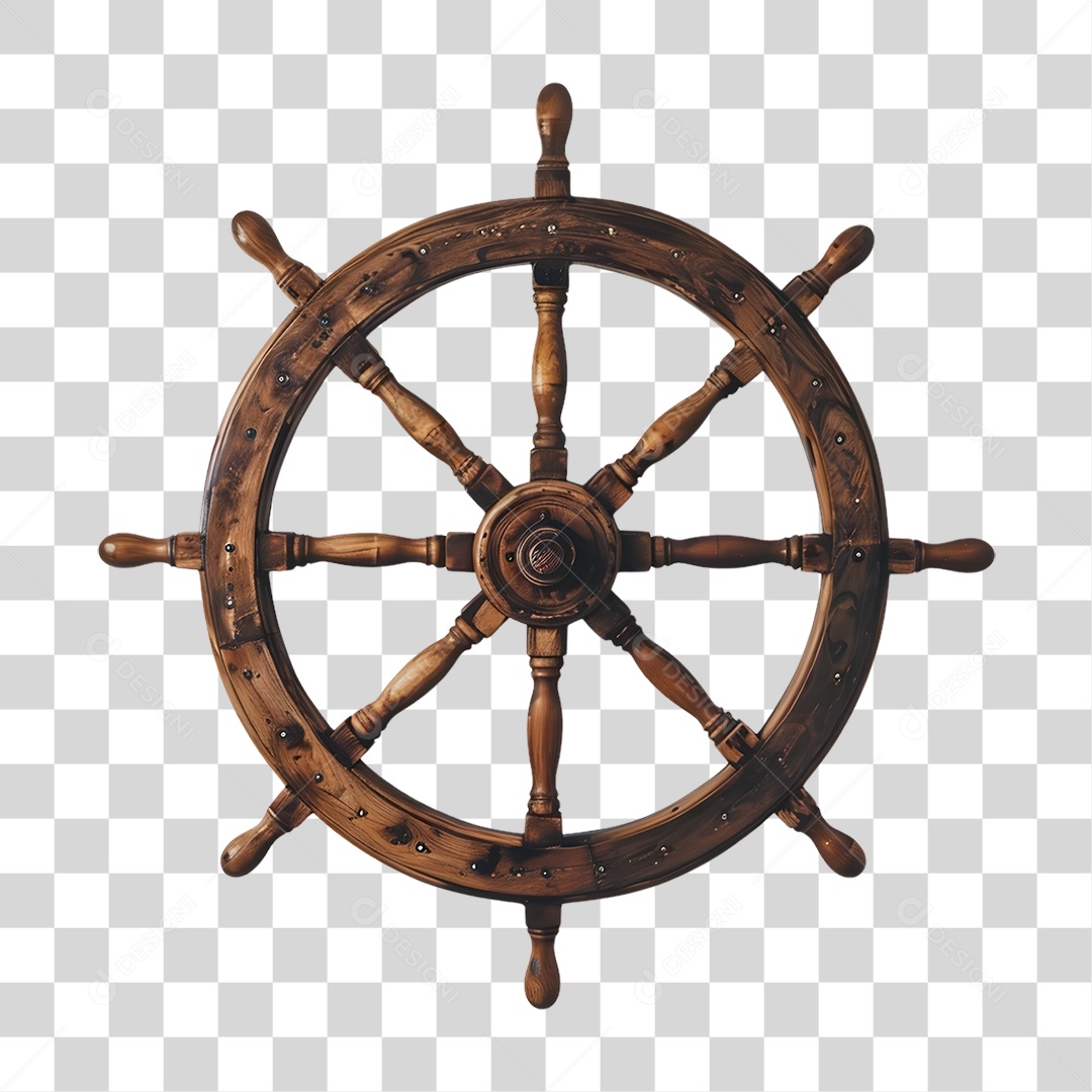 Leme de Madeira Navios PNG Transparente