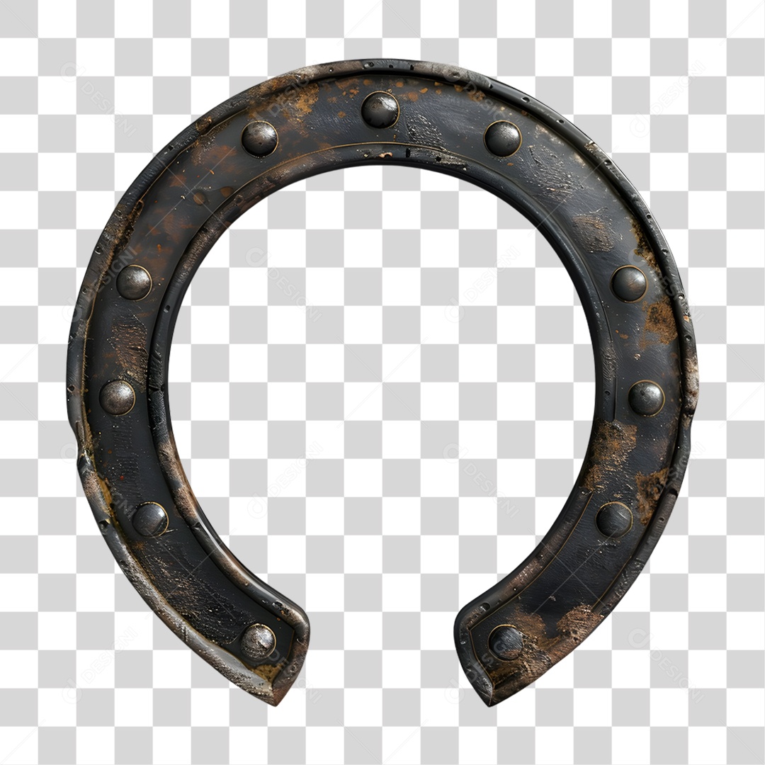 Ferradura de Metal PNG Transparente