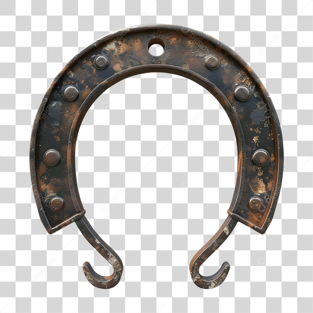 Ferradura de Metal PNG Transparente