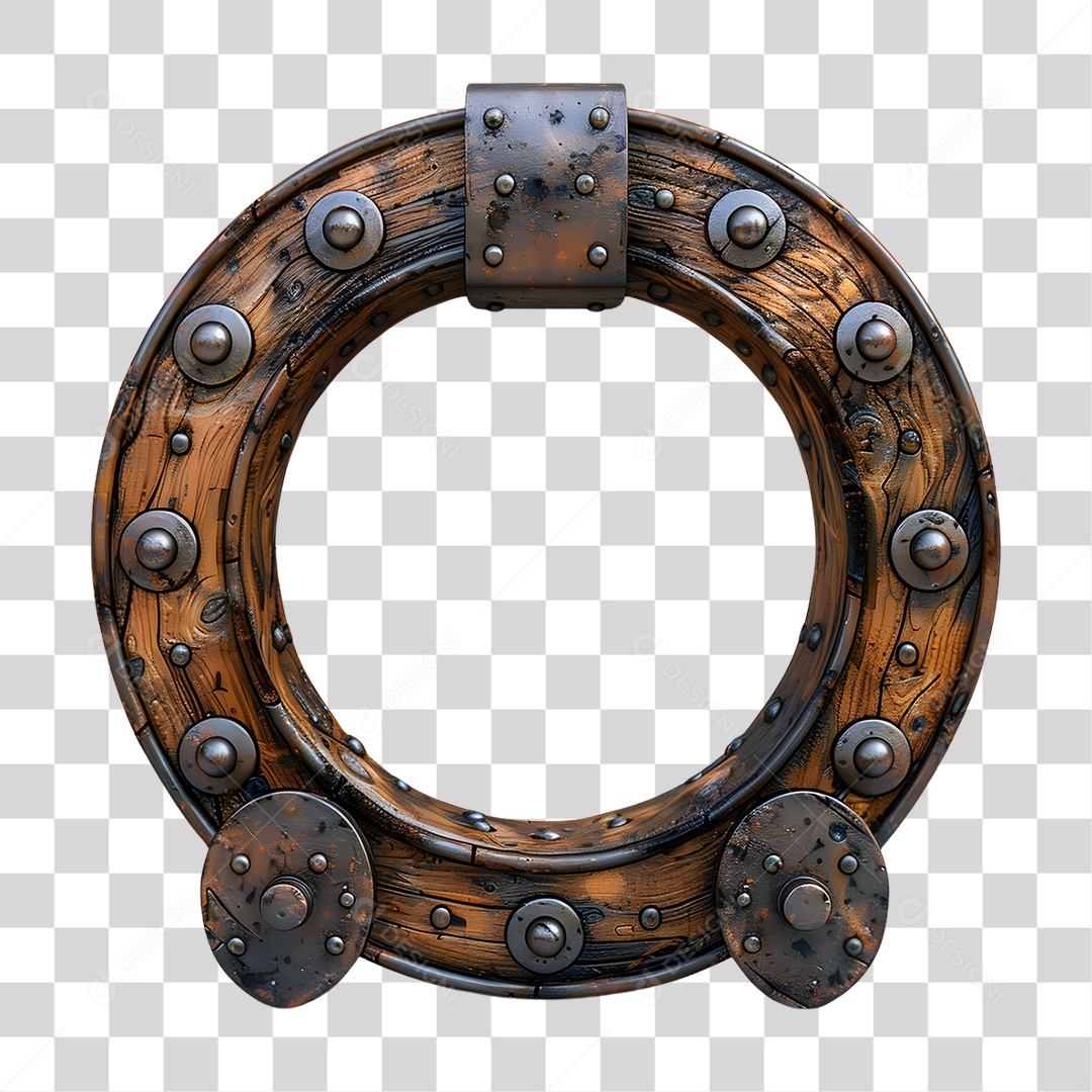 Ferradura de Madeira PNG Transparente