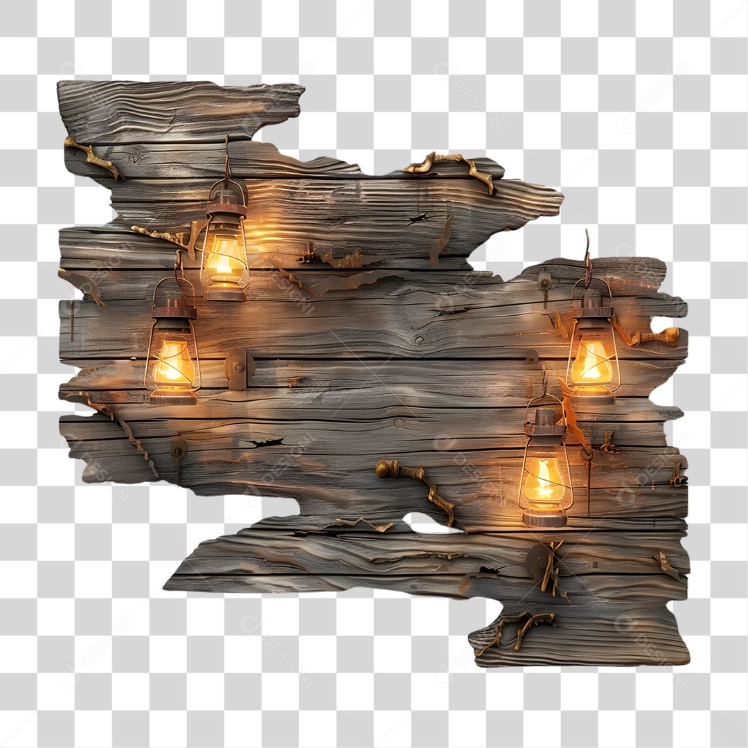 Placa de Madeira PNG Transparente