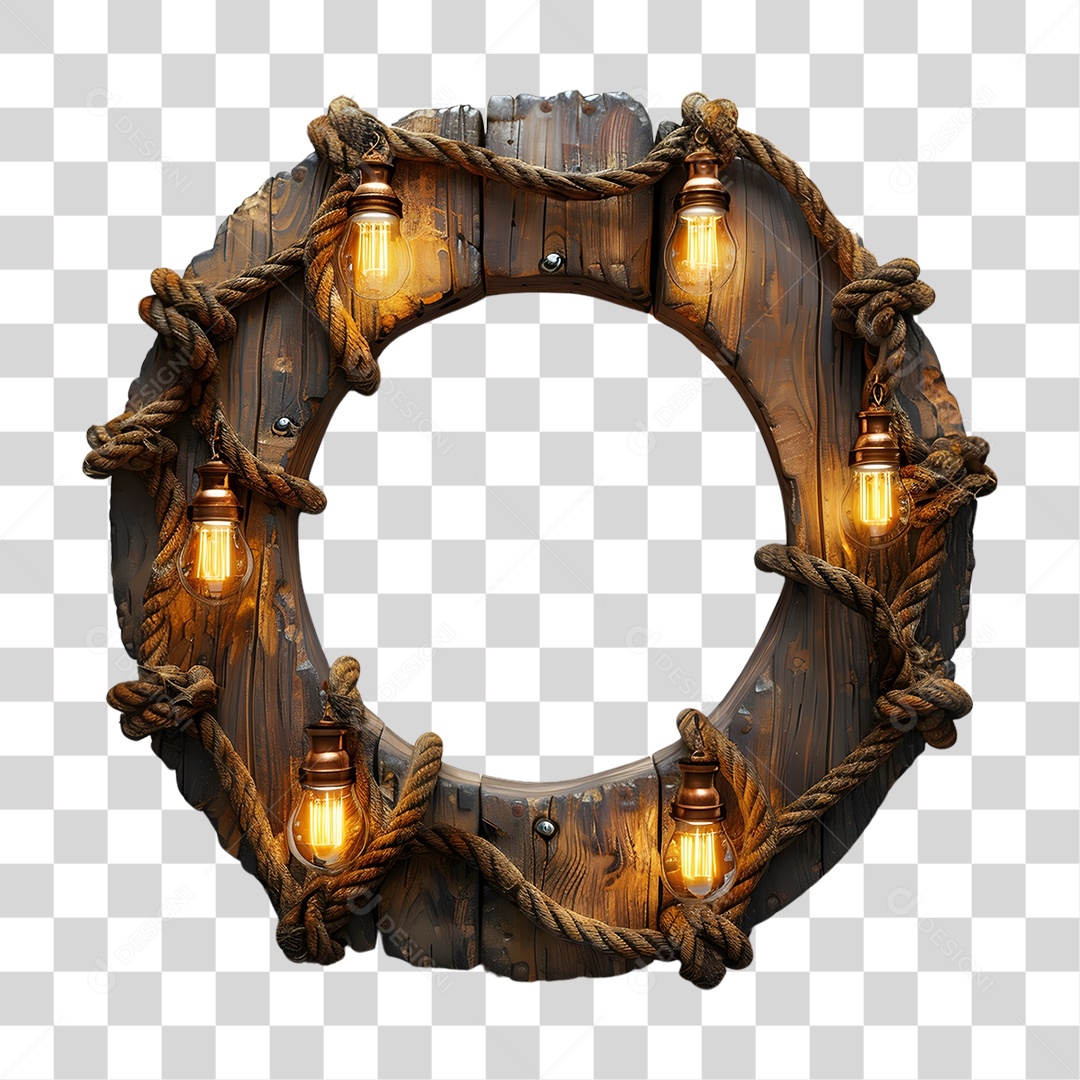 Circulo Placa de Madeira Redonda PNG Transparente