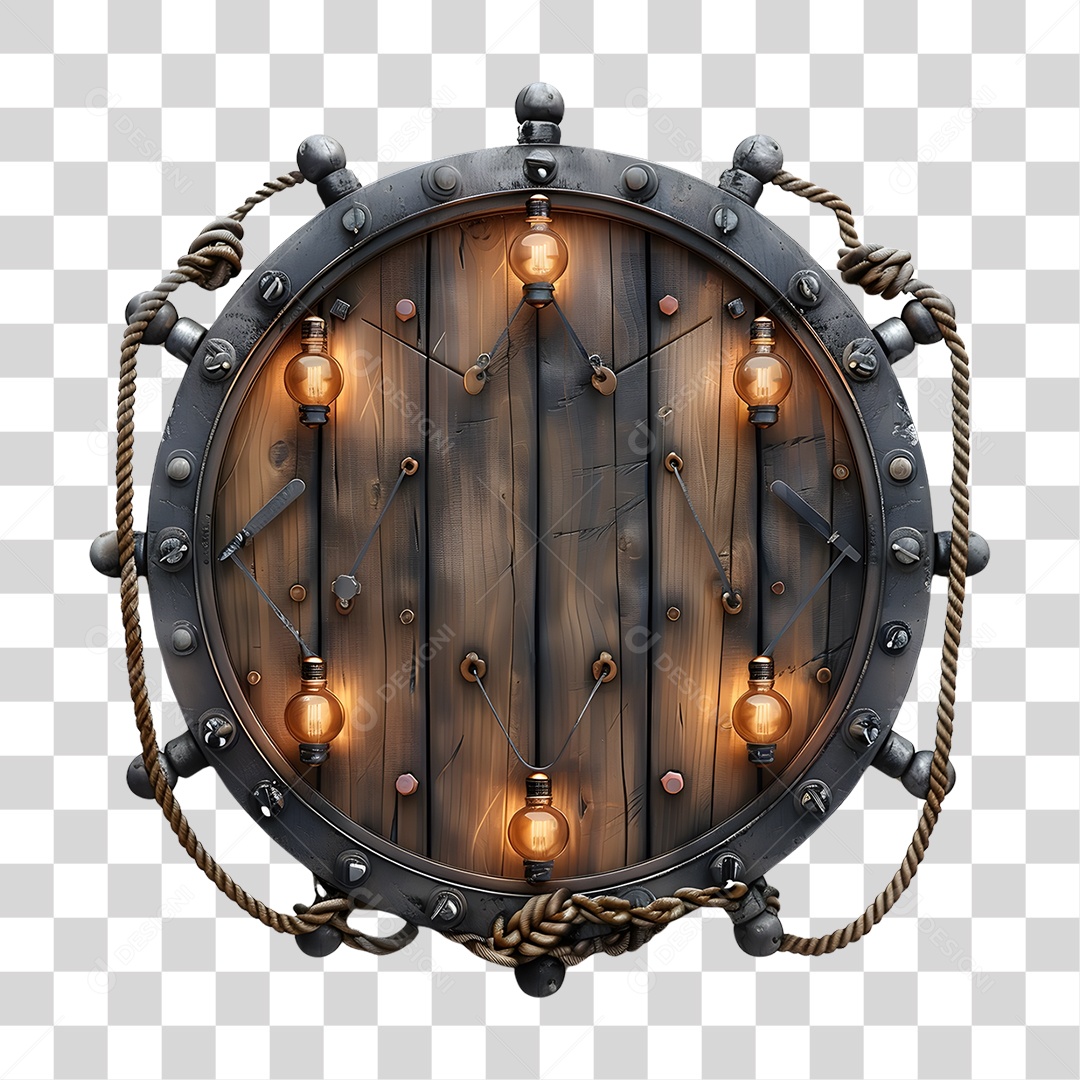 Circulo Placa de Madeira Redonda PNG Transparente