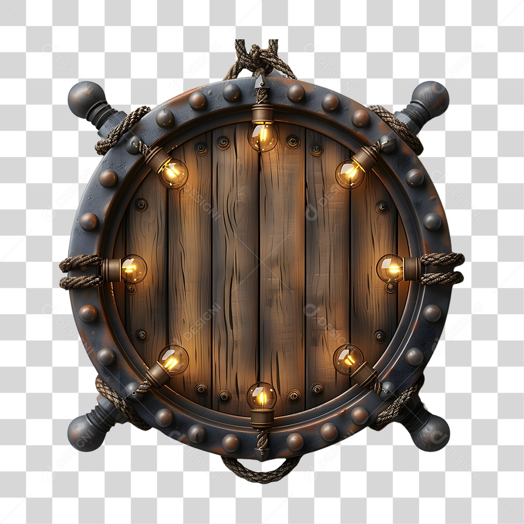 Circulo Placa de Madeira Redonda PNG Transparente