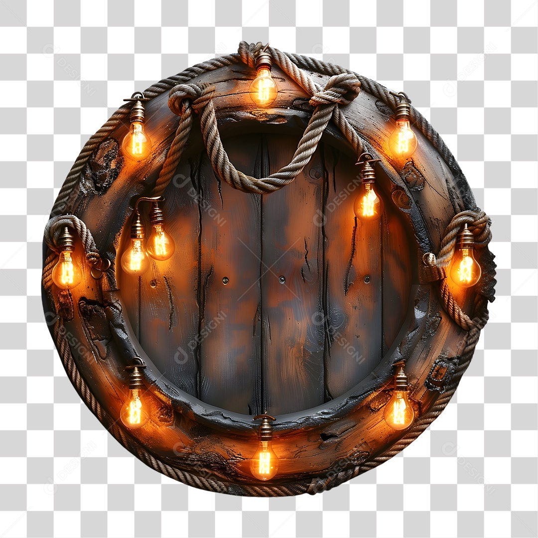 Circulo Placa de Madeira Redonda PNG Transparente