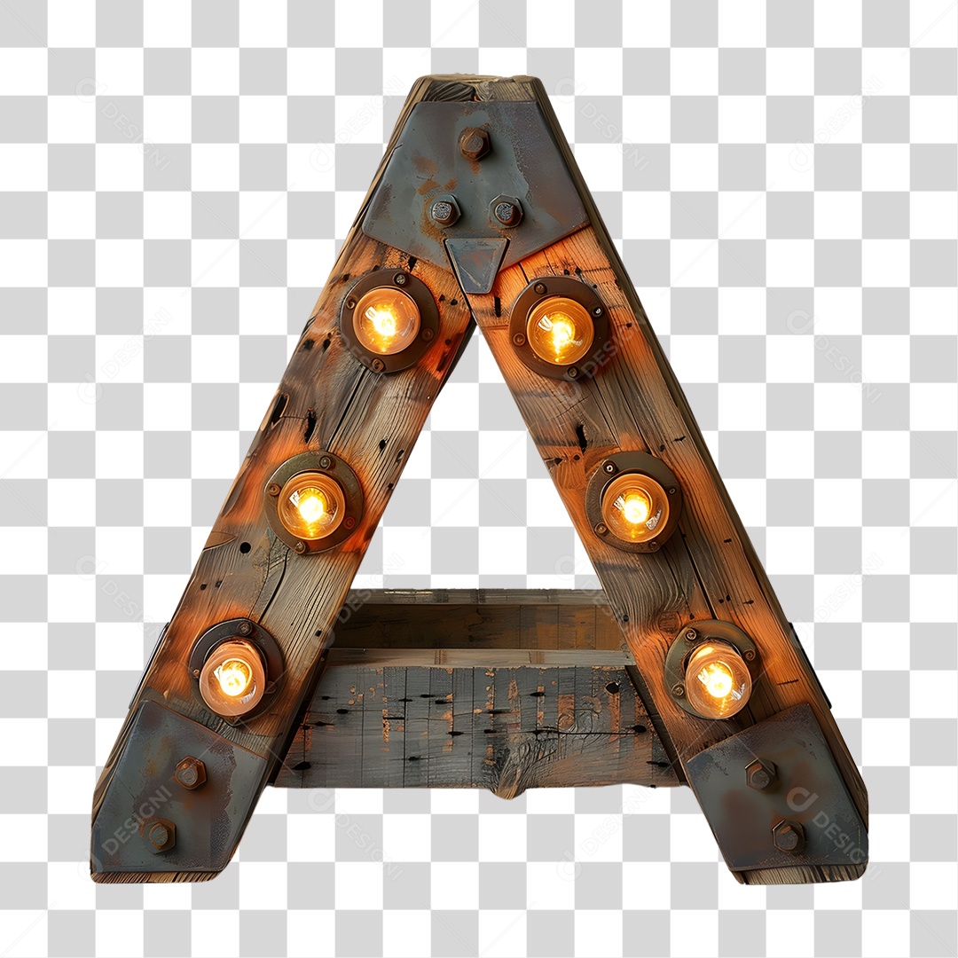 Estruturas Triangulares Feitas de Madeira e Ferro PNG Transparente