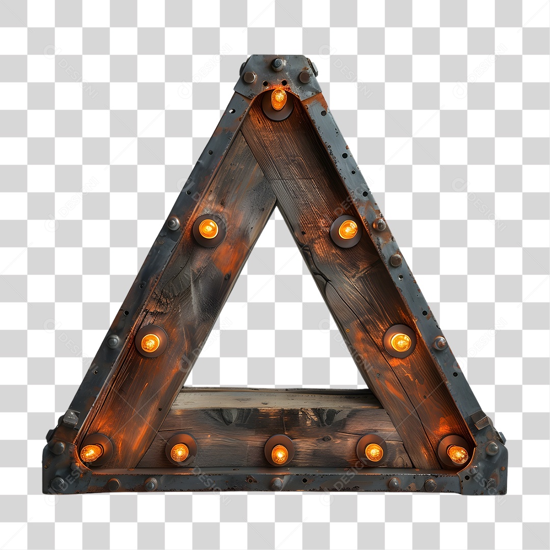 Estruturas Triangulares Feitas de Madeira e Ferro PNG Transparente