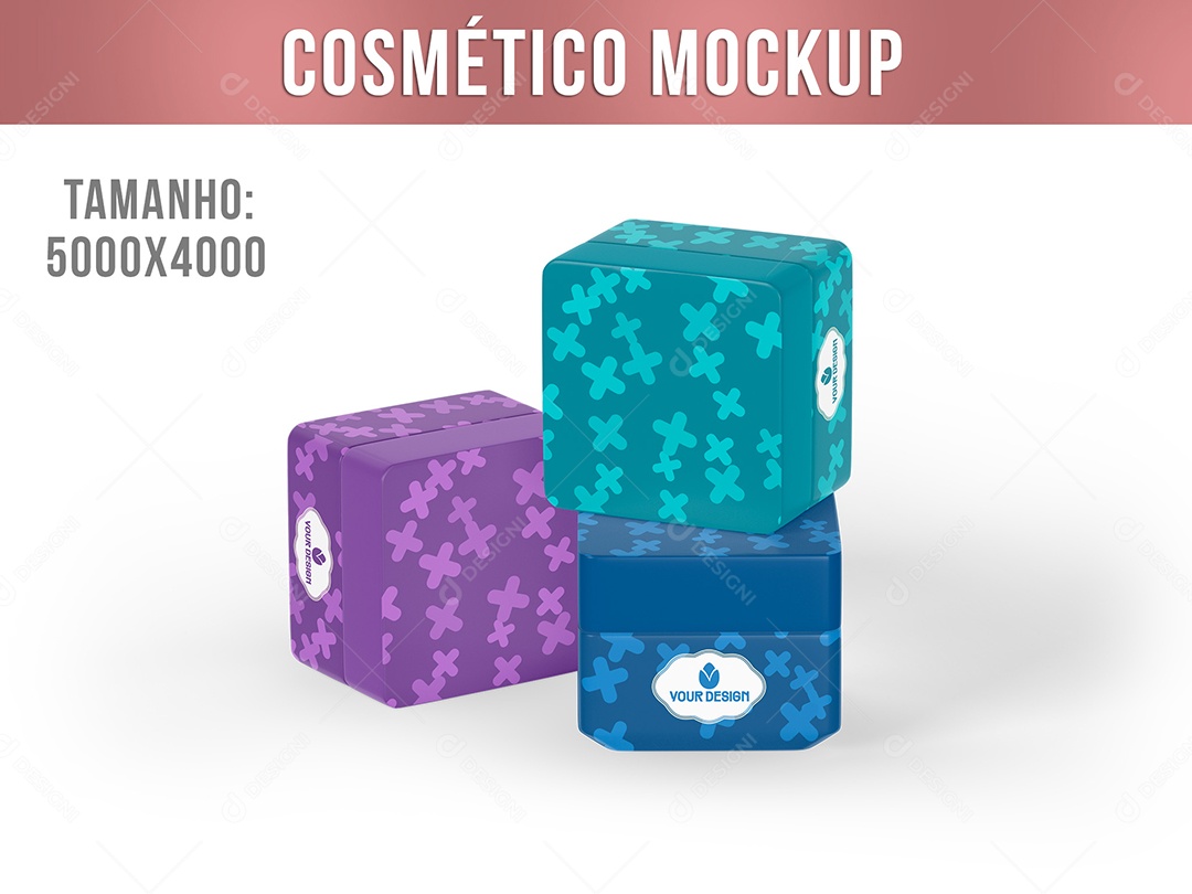 Cosméticos Mockup Hidratação Rosto Corpo Creme Limpeza Saúde Pele PSD