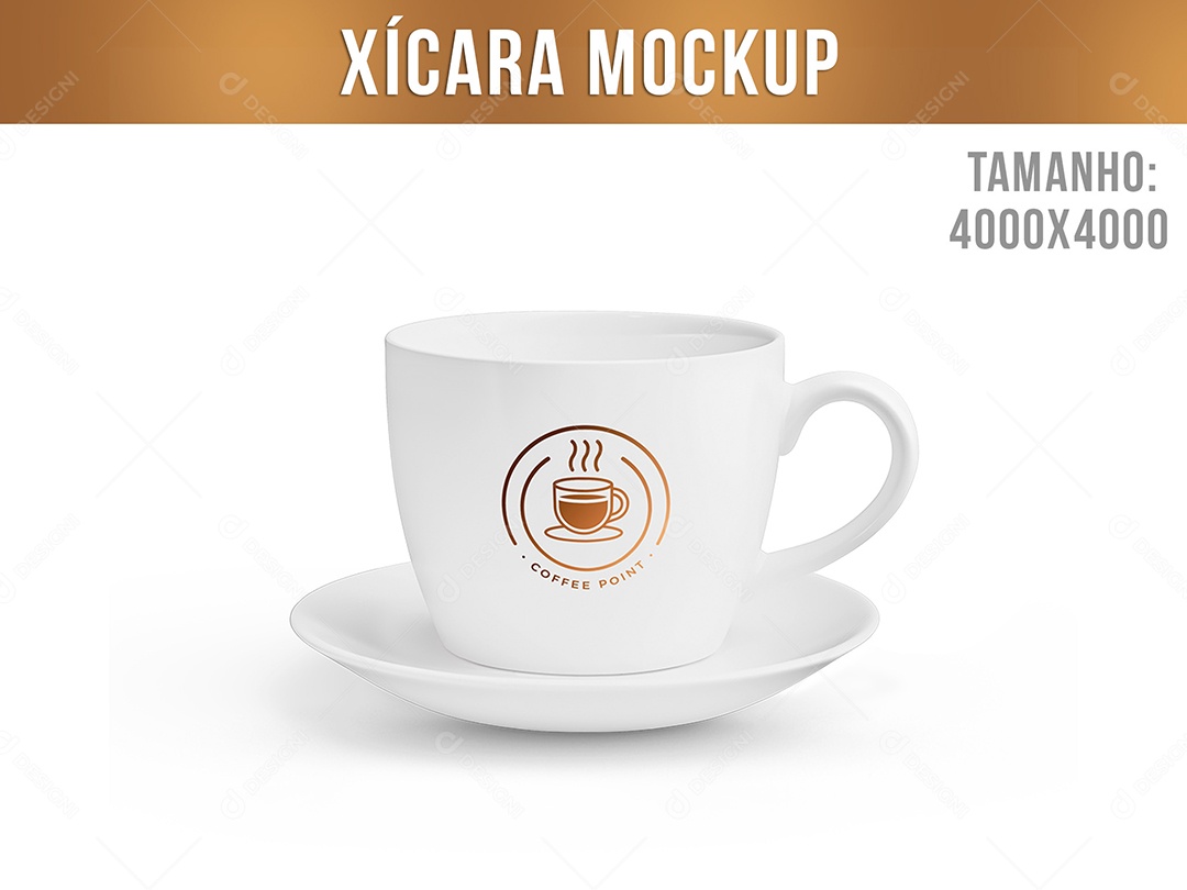 Copo de Café Mockup Xícara Quente Chá Caneca Logo PSD