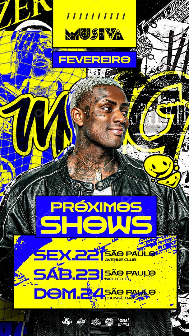 Flyer Próximo Shows MC IG Social Media PSD Editável