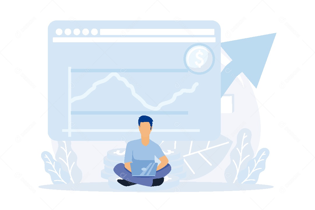 Conceito de Gestão Financeira Vetor EPS