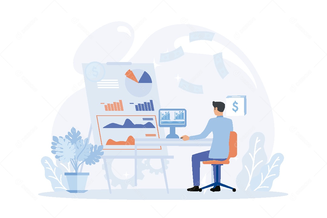 Gestão de Negócios Ilustração Vetor EPS