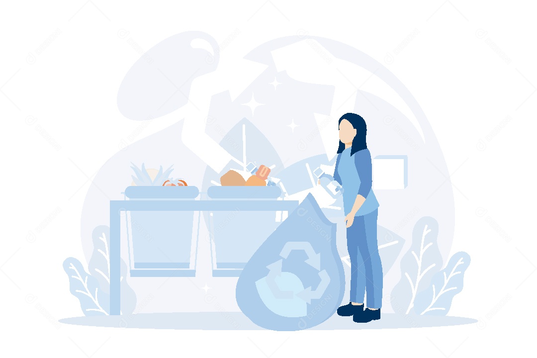 Conceito de Reciclagem Vetor EPS